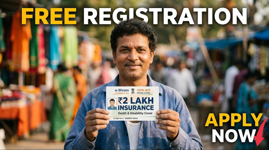 eshram-card-2026-2-lakh-insurance-free-registration-apply-today